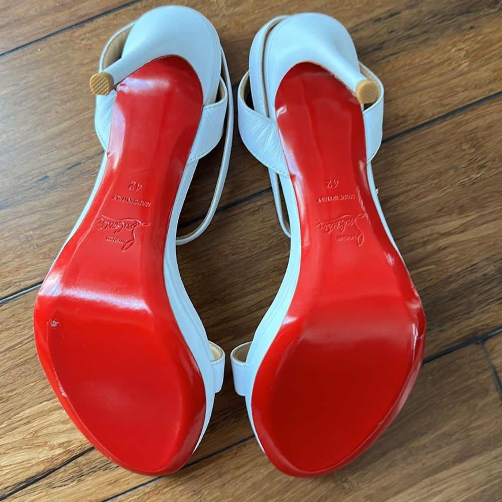 White high heel stiletto sandals